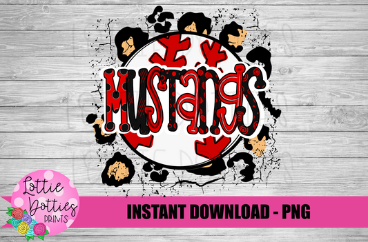 Mustangs Baseball  PNG - Mustangs -  sublimation design - Digital Download