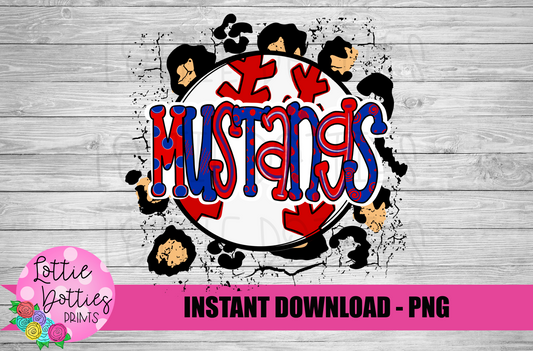 Mustangs Baseball  PNG - Mustangs -  sublimation design - Digital Download