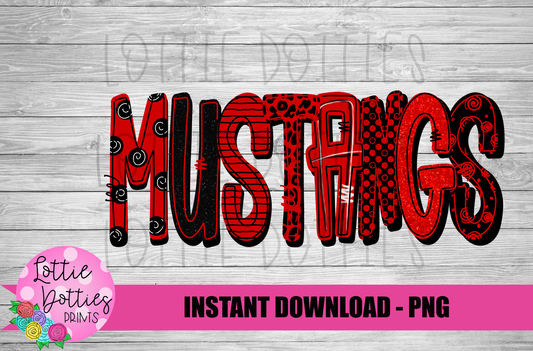 Mustangs PNG - Mustangs -  sublimation design - Digital Download