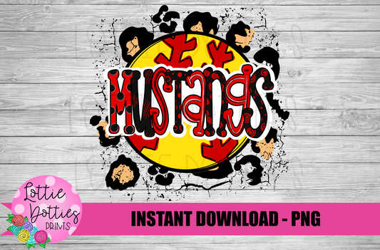 Mustangs Softball  PNG - Mustangs -  sublimation design - Digital Download