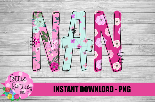 Nan Png - Sublimation File - Instant Download - Digital Download - Floral  Print