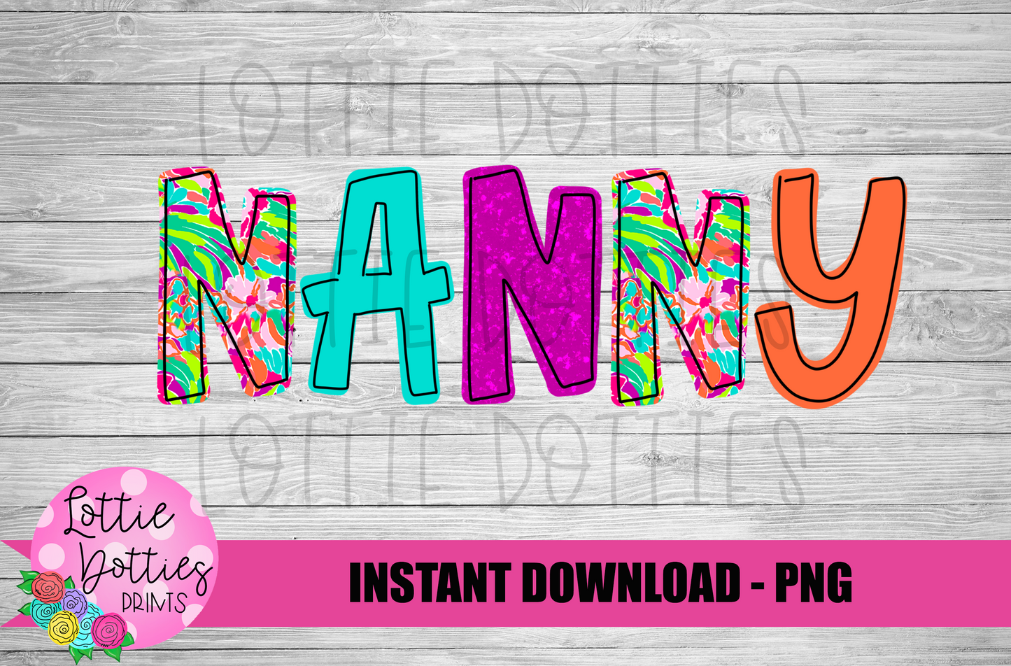 Nanny Png - Mother’s Day sublimation design - Digital download