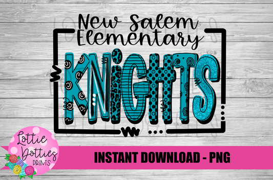 New Salem Elementary Knights PNG - Knights -  sublimation design - Digital Download