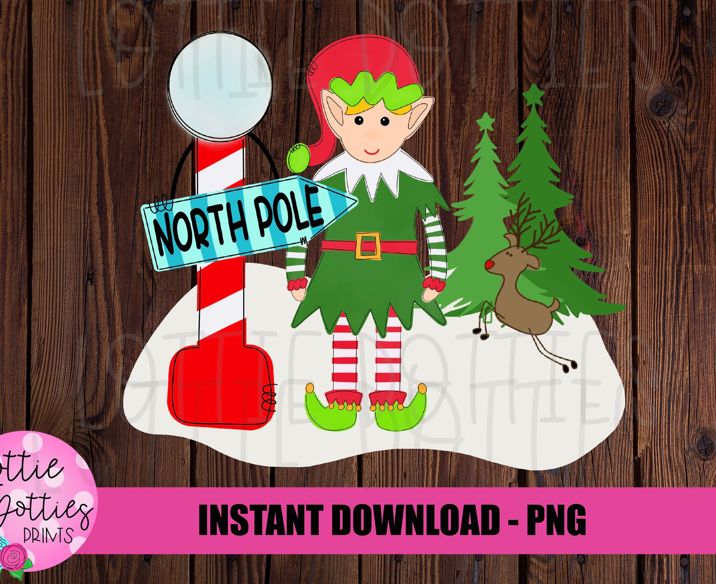 North Pole Boy Elf Png - Christmas Sublimation Design - Elf Design - Digital Download