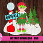 North Pole Boy Elf Png - Christmas Sublimation Design - Elf Design - Digital Download