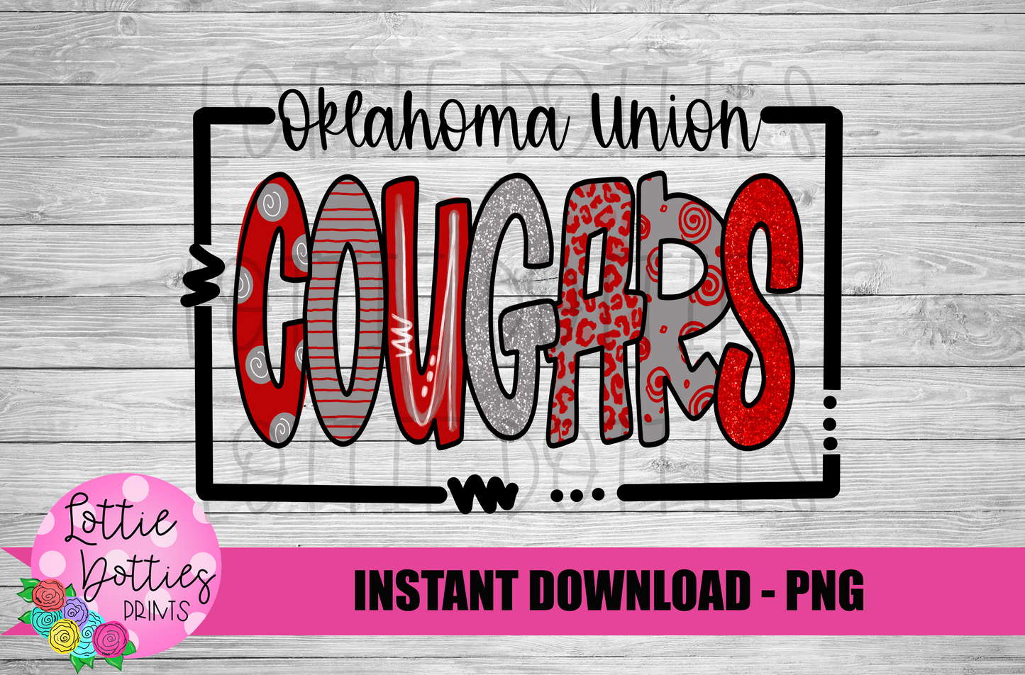 Oklahoma Union Cougars  Png - Sublimation Design - Cougars  Sublimation- Digital Download
