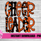 Cheerleader Png - Cheerleader Sublimation File- Orange and Black Instant download - Digital Download