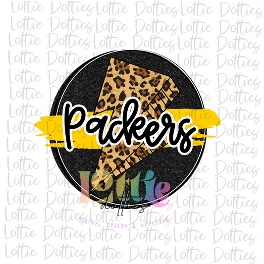 Packers Png - Packers Circle  Sublimation Design - Digital Download - Black and Gold