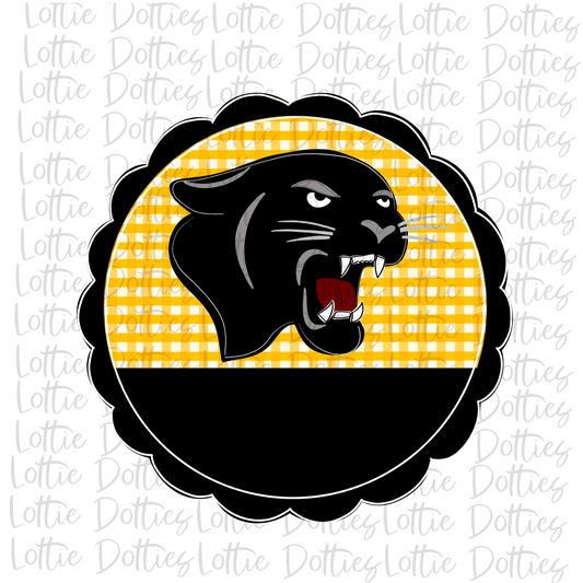 Panther Scallop PNG - Panthers - Sublimation - Digital Download