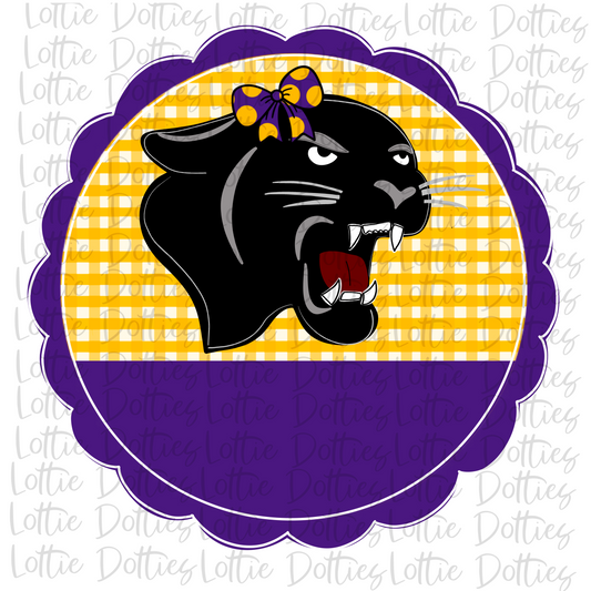 Panther Scallop PNG - Panthers - Sublimation - Digital Download