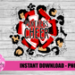 Panthers Cheer PNG - Cheerleader -  Pom Pom  -  sublimation design - Digital Download