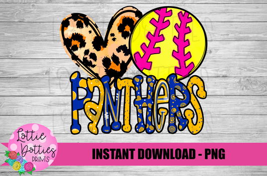 Panthers Softball  Png - Panthers  Sublimation Design - Digital Download