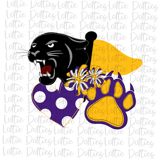 Panther Spirit Stack  PNG - Panthers - Sublimation - Digital Download