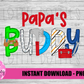 PaPa's Buddy  - Father's Day Png - Sublimation - Digital Download
