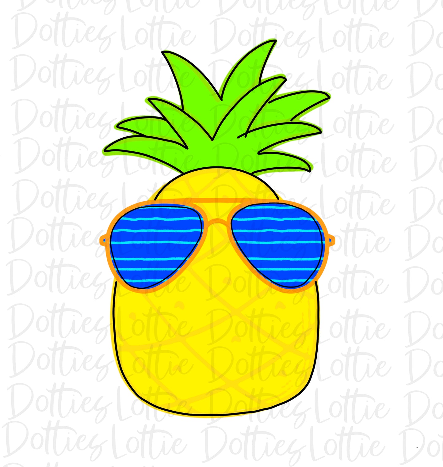 Pineapple Png - Summer sublimation design - Digital Download