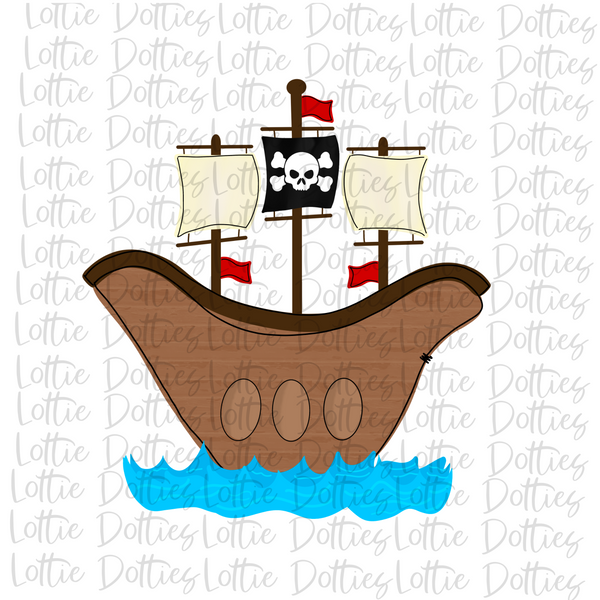 Pirates on Pirate Ship Clip Art - Pirates on Pirate Ship Image