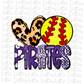 Softball Pirates Png - Softball Sublimation Design - Digital Download