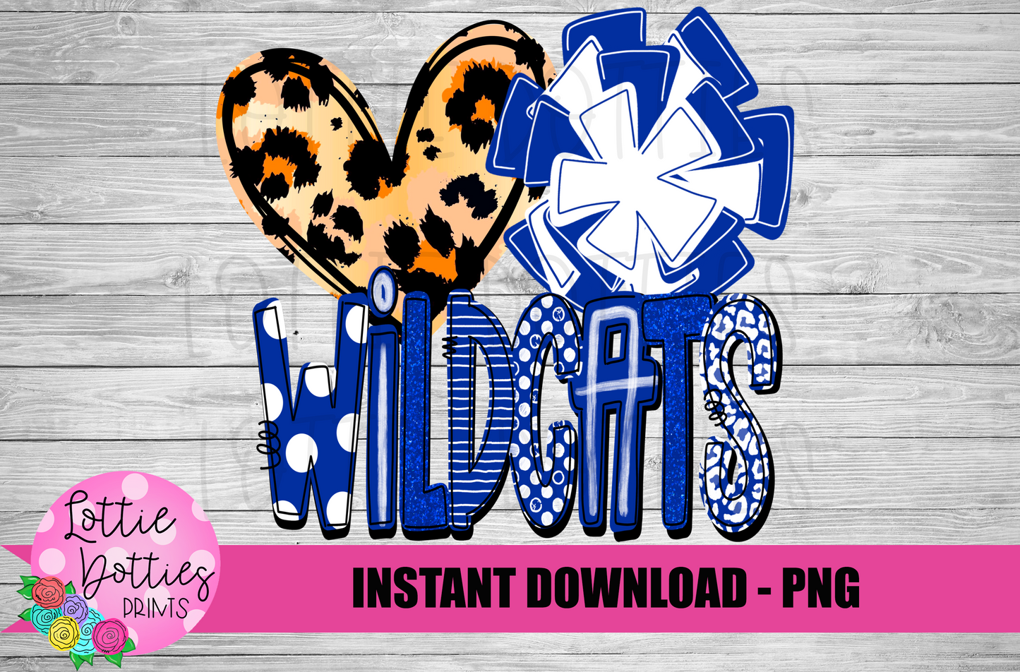 Wildcats Pom PNG - Wildcats -  sublimation design - Digital Download