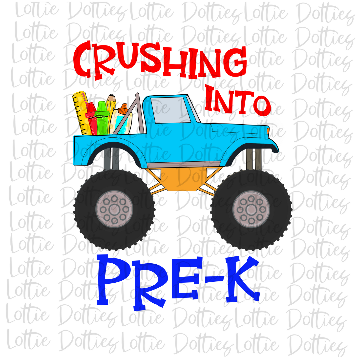 Crushing Into Pre - K - Monster Truck Png - Monster Truck Design - Monster Truck Design