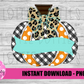 Pumpkin With Patch  Png - Fall Sublimation Design - Digital Download