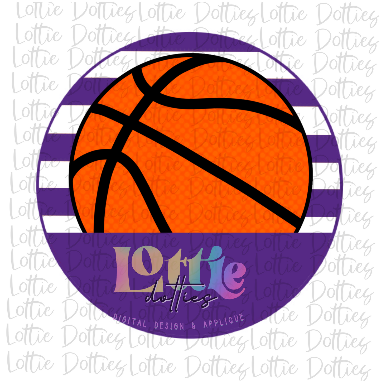 Basketball Circle - PNG - Basketball  - Digital Download - Purple