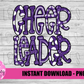 Cheerleader Png - Cheerleader Sublimation File- Purple and White -  Instant download - Digital Download