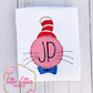 Read Across America Cirlce Applique Design - Machine Embroidery - Instant Download