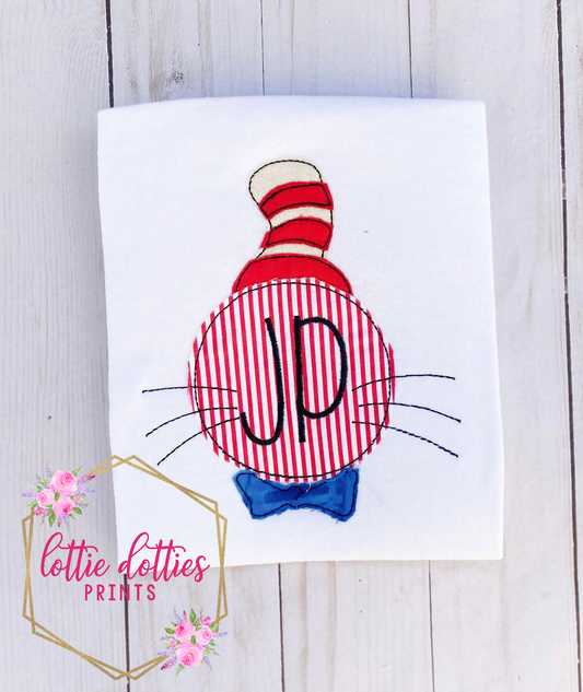 Read Across America Cirlce Applique Design - Machine Embroidery - Instant Download