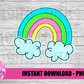 Rainbows Png - Rainbow Sublimation Design - Digital Download