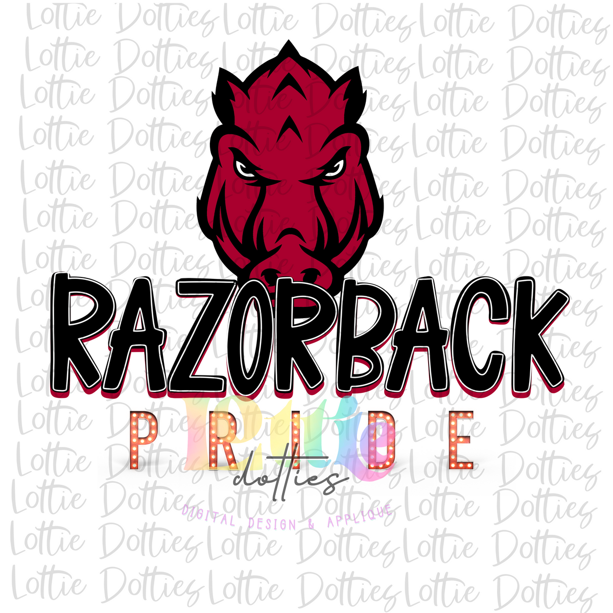 Pink Razorback Banner Razorback Pride PNG - Razorback Sublimation - Digital Download – Lottie ...