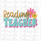 Reading Teacher - PNG - Back To School - Sublimation - Digital Download