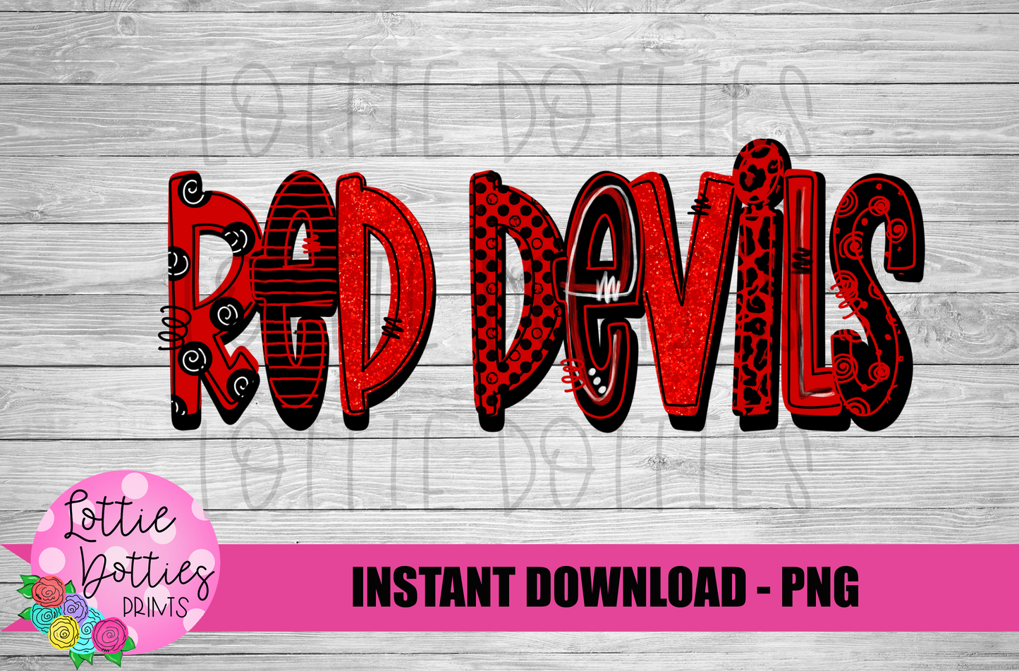 Red  Devils Png - Devils Sublimation Design - Digital Download