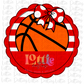 Basketball Scallop - PNG - Basketball  - Digital Download - Red