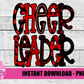 Cheerleader Png - Cheerleader Sublimation File- Red and Black -  Instant download - Digital Download