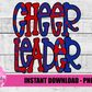 Cheerleader Png - Cheerleader Sublimation File- Red and Blue -  Instant download - Digital Download