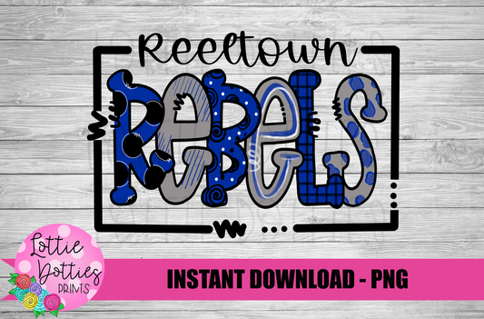 Reeltown Png - Rebels - Digital Download - Mascot Sublimation