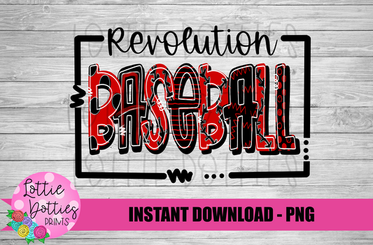 Revolution Baseball  Png - Revolution   Sublimation Design - Digital Download