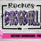 Rockies Baseball  - PNG - Baseball  - Sublimation - Digital Download