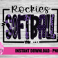 Rockies Softball PNG - Softball -  sublimation design - Digital Download
