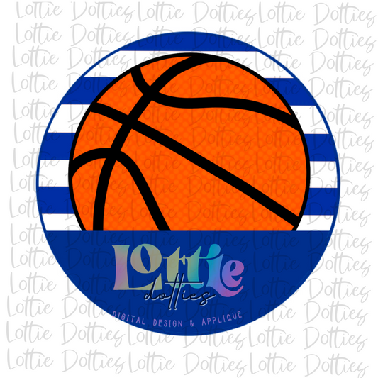 Basketball Circle - PNG - Basketball  - Digital Download - Royal Blue