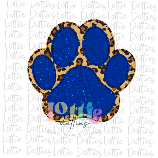 Paw Print PNG - Paw Print Sublimation - Digital Download -Royal  and Leopard