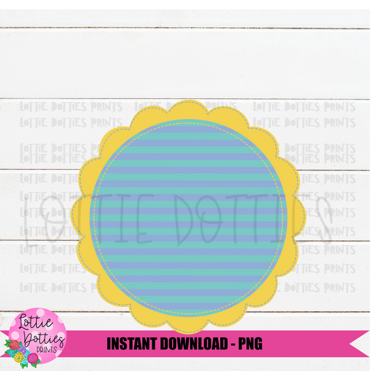 M2M Matilda Jane Inspired Digital Download - Scallop Monogram Frame Png