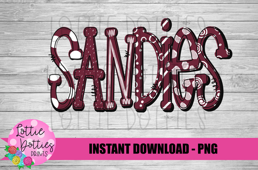 Sandies PNG - Sandies - Sublimation - Digital Download
