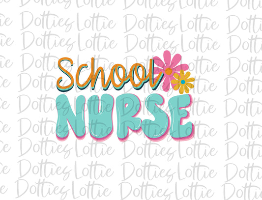 School Nurse  - PNG - Back To School - Sublimation - Digital Download