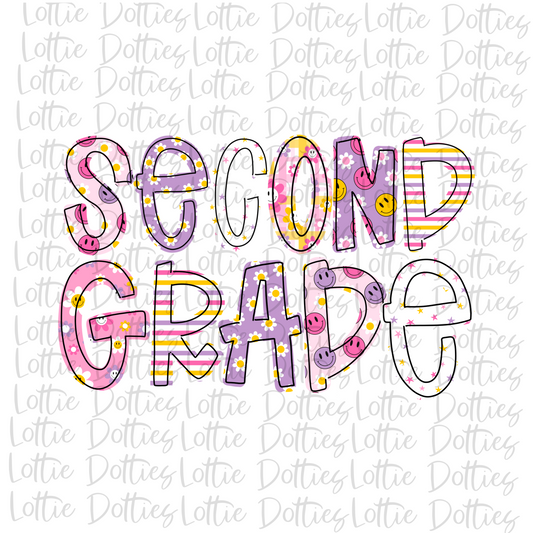 Second Grade - PNG - Back To School - Sublimation - Digital Download