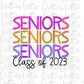 Senior Class of 2023 - PNG - Senior Sublimation - School Design
