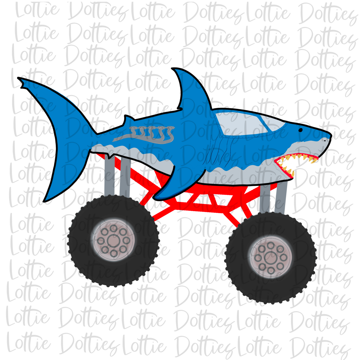 Shark Truck Png - shark clipart - boys summer design - Instant Download