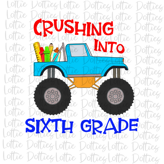 Crushing Into Sixth Grade - Monster Truck Png - Monster Truck Design - Monster Truck Design