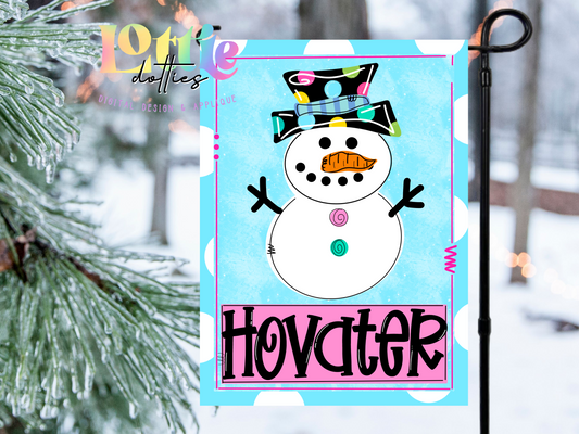 Snowman Flag - PNG - Snowman - Winter - Sublimation - Digital Download