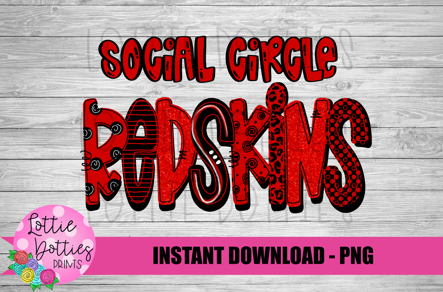 Social Circle Redskins PNG - Redskins Sublimation - Digital Design